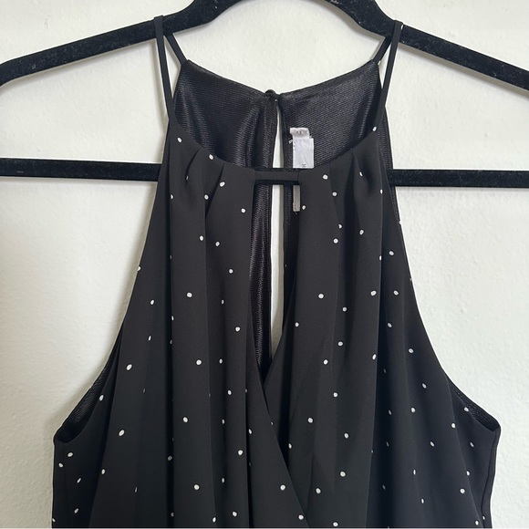 LUSH Black High Neck Romper with White Dots - Picture 4 of 5